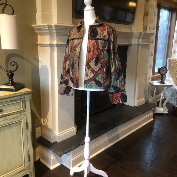 Anage Vintage Multicolored Patchwork Jacket Size Small Long Sleeve - Picture 3 of 11